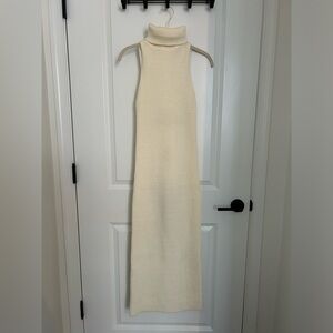 12th Tribe Monique Cream Sweater Maxi Dress Size XS
